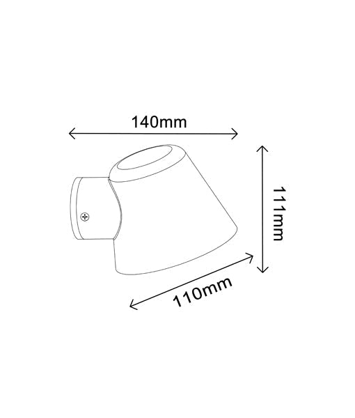 SKOPA Exterior Surface Mounted Wall Light Galvanized Steel IP44 - SKOPA1